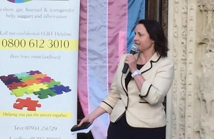 Speaking at a vigil in Exeter after the Florida mass shootings in June 2016