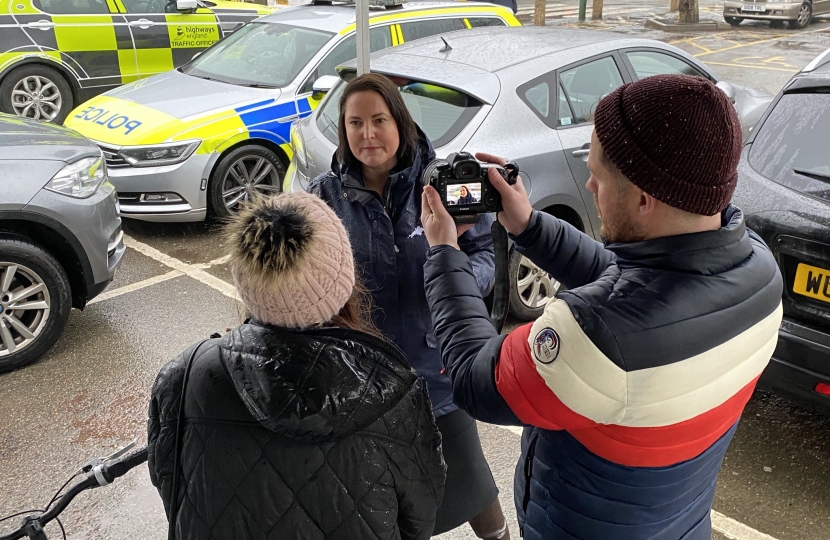 Promoting our road safety action day on the A38