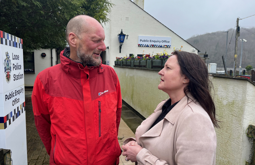 With Cllr Richard Darling outs Looe Police Station