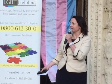 Speaking at a vigil in Exeter after the Florida mass shootings in June 2016