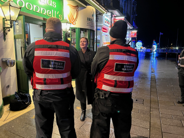 With the street marshals in Torquay supporting the night time economy